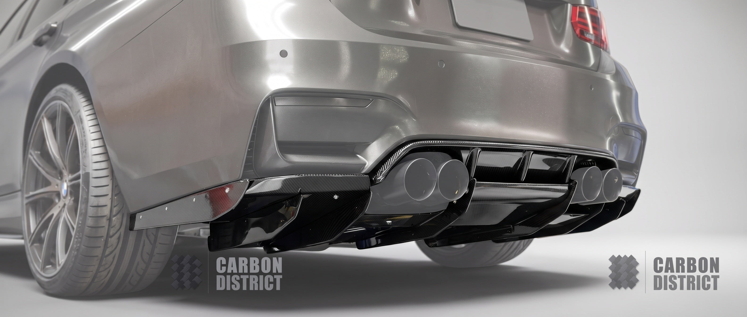 BMW M3 (E92/E93) carbon fibre rear diffuser (V2) — fits 2008-2013