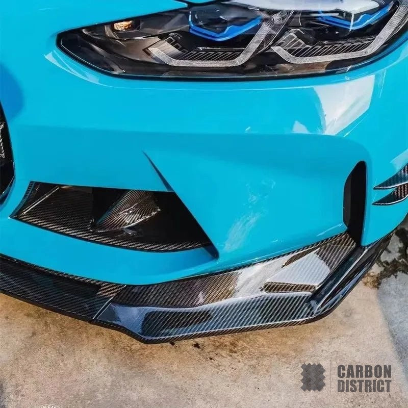 BMW M3 (G80) dry carbon fibre front lip (CSL Style, 3-Piece) — dry carbon weave