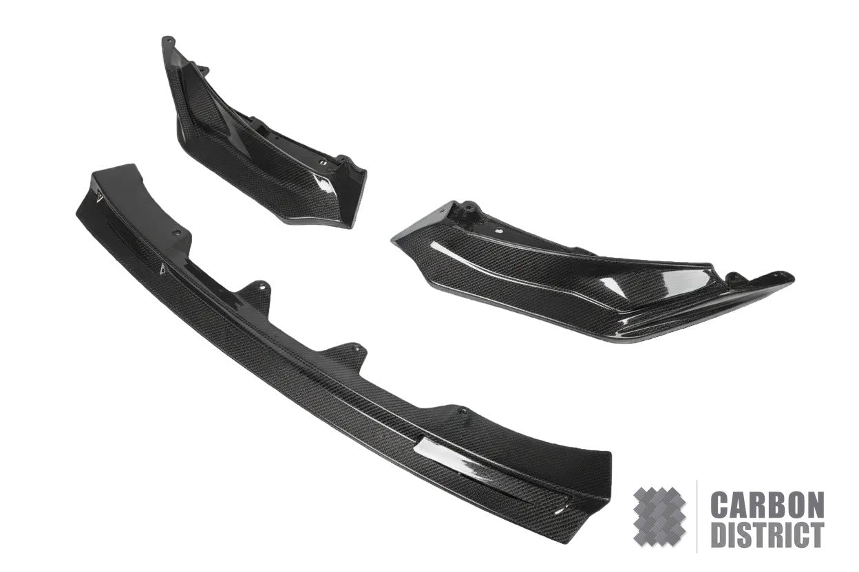 BMW M3 (G80) dry carbon fibre front lip (CSL Style, 3-Piece)