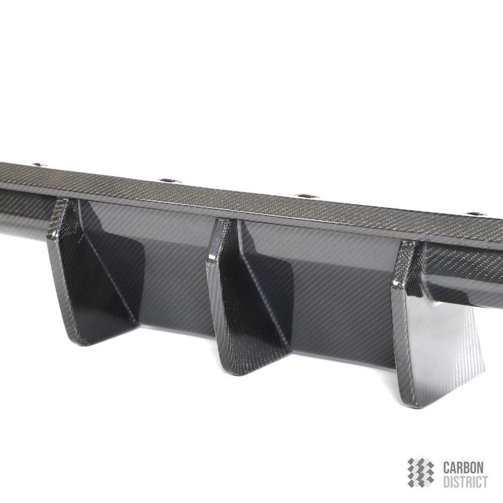 BMW M3/M4 (G80/G82/G83) carbon fibre rear diffuser — 3K twill gloss finish