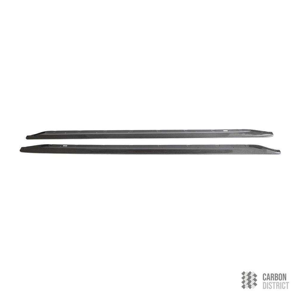 BMW M3 (G80) carbon fibre side skirts — 3K twill gloss finish