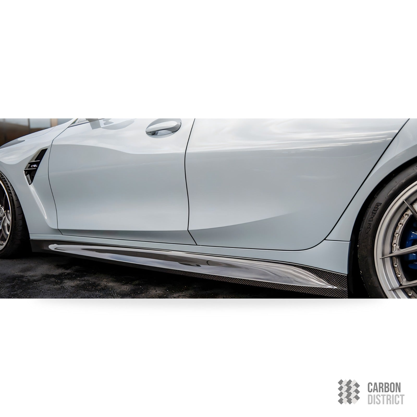 BMW M3 (G80) carbon fibre side skirts — made to order in genuine carbon fibre