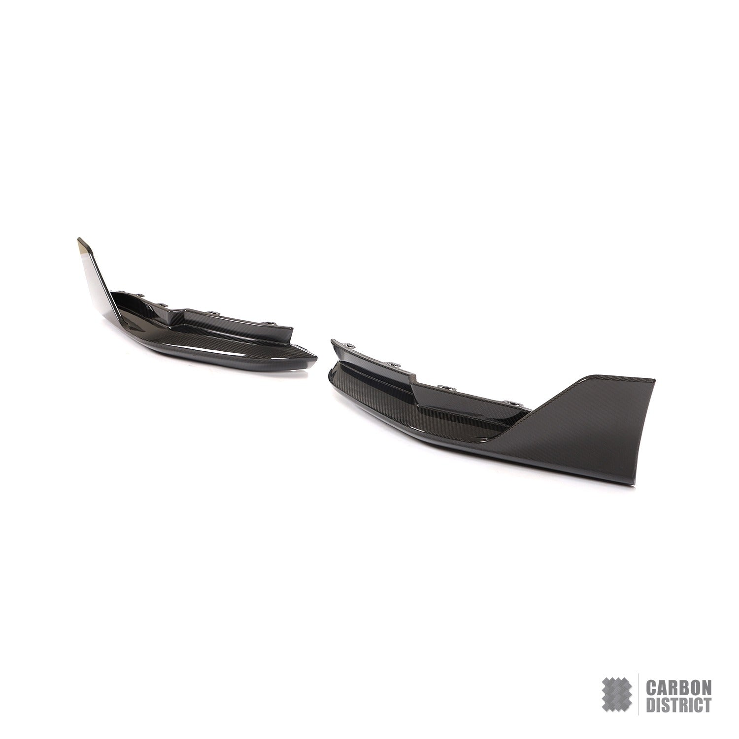 BMW M3 (G80) dry carbon fibre rear bumper aprons (P Style) — fits 2021+