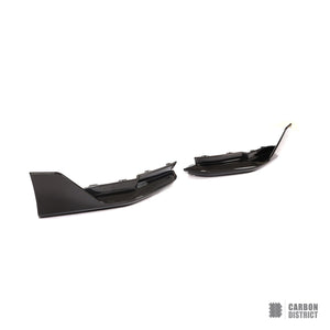 BMW M3 (G80) dry carbon fibre rear bumper aprons (P Style) — made to order in genuine carbon fibre