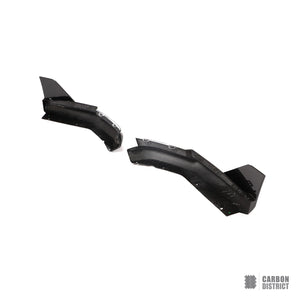 BMW M3 (G80) dry carbon fibre rear bumper aprons (P Style) — full product view