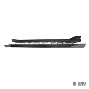 BMW M3 (G80) dry carbon fibre side skirts — dry carbon weave