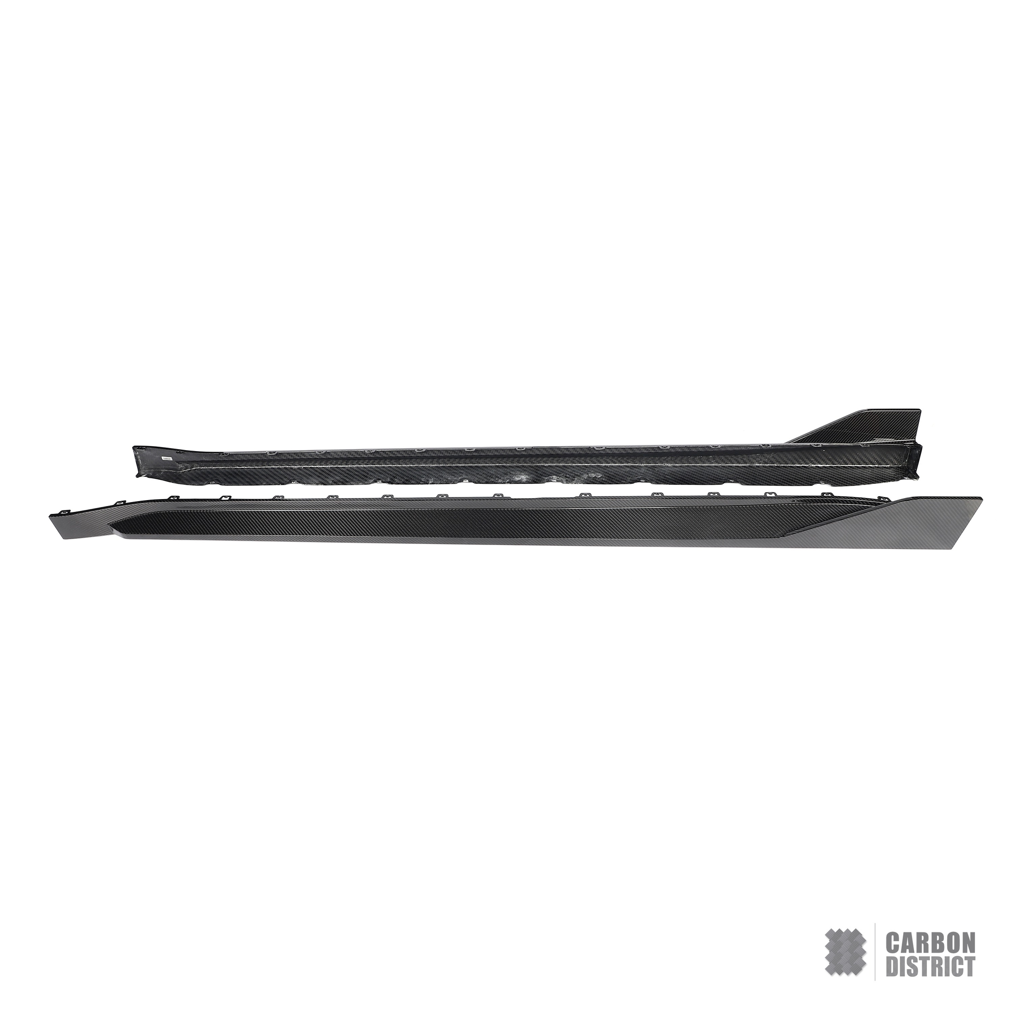 BMW M3 (G80) dry carbon fibre side skirts — dry carbon weave