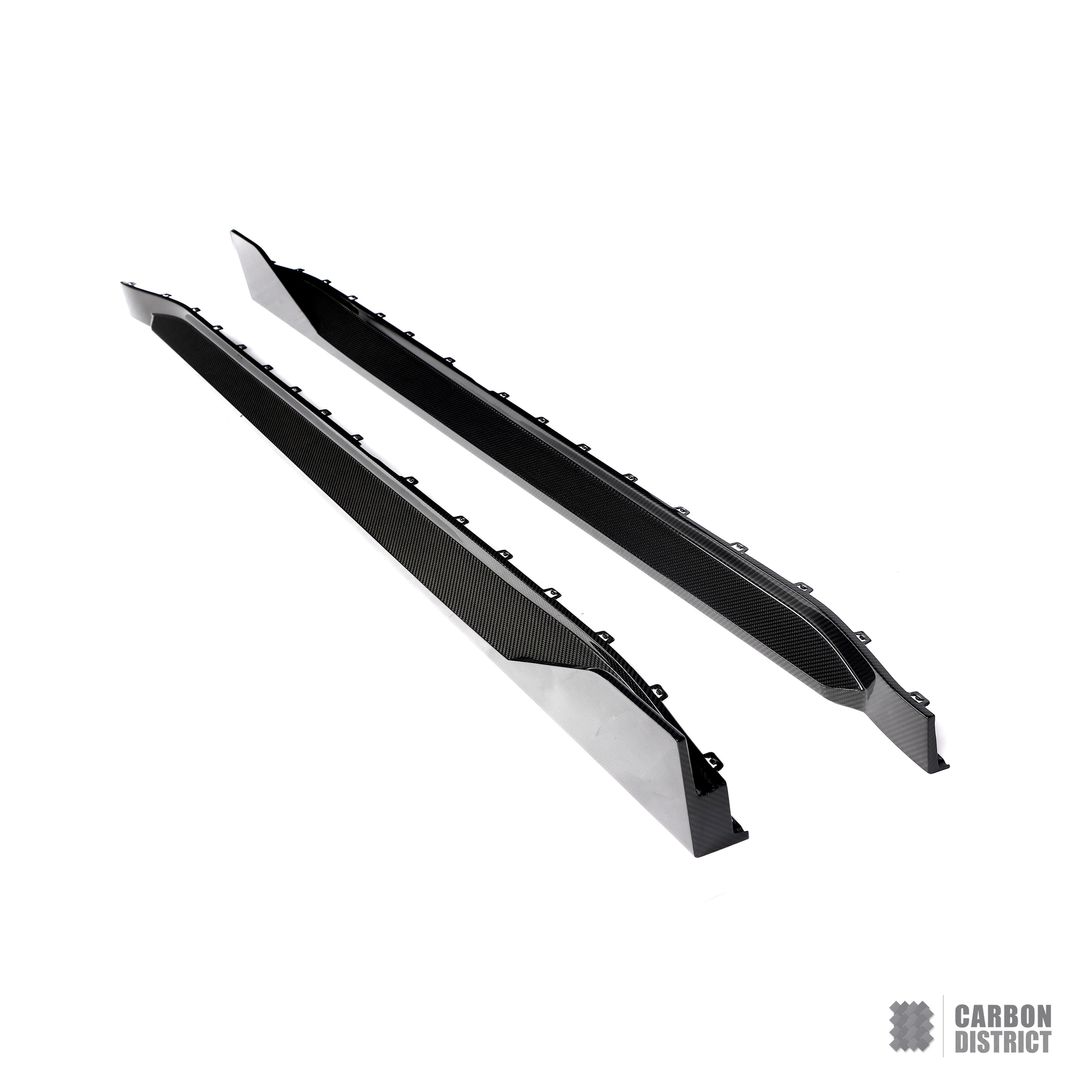 BMW M3 (G80) dry carbon fibre side skirts — fits 2020-2024