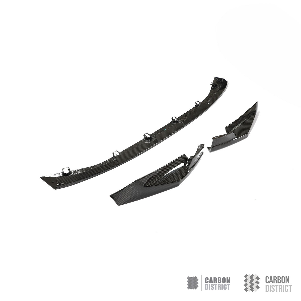 BMW M3/M4 (G80/G81/G82/G83) dry carbon fibre front lip (V2) — fits 2021+