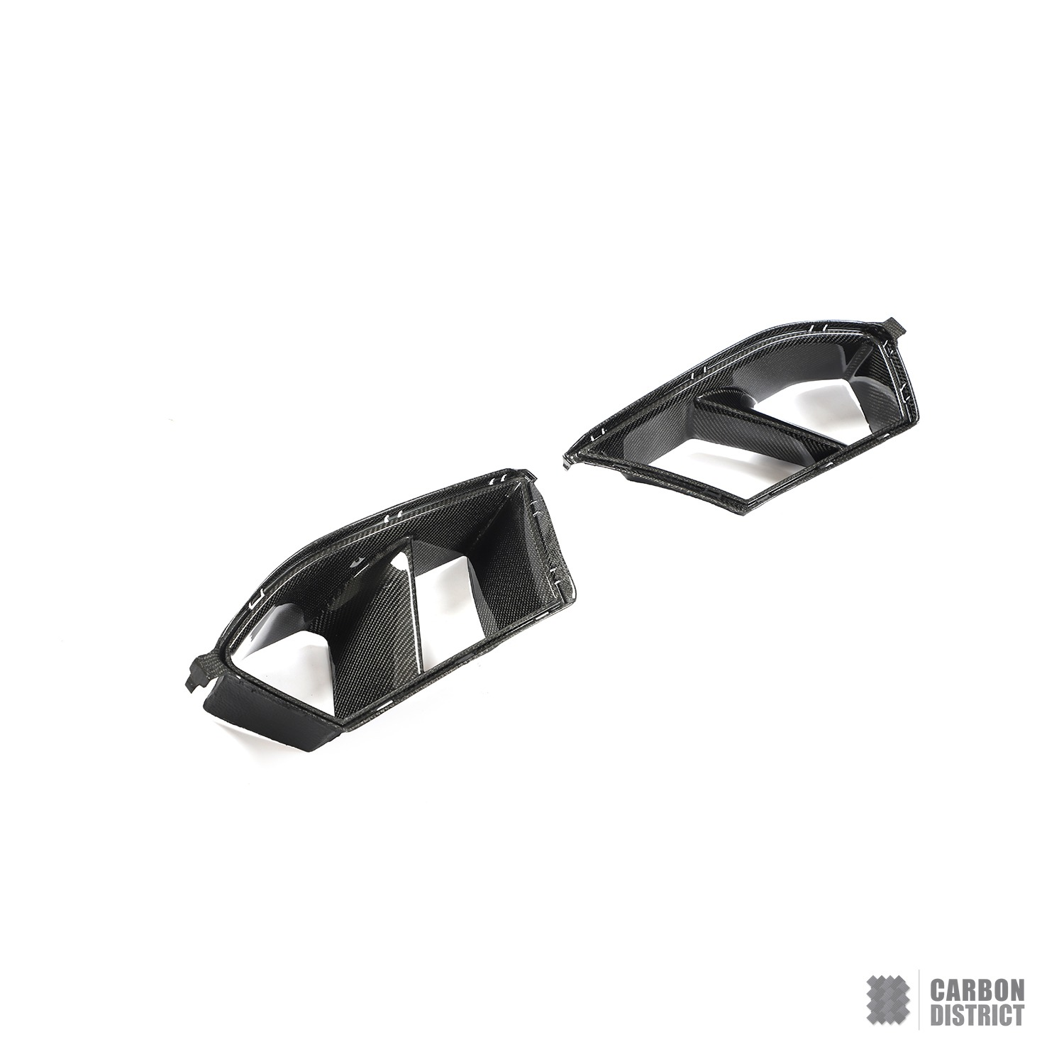 BMW M3 (G80) Prepreg carbon fibre front bumper air ducts — 3K twill gloss finish