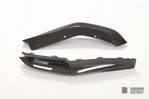 BMW M3 (G80) Prepreg carbon fibre rear bumper splitter flaps — 3K twill gloss finish