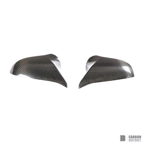 BMW M3/M4 (F80/F82/F83) dry carbon fibre mirror caps (LHD, stick-on, V1) — view 4