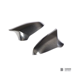 BMW M3/M4 (F80/F82/F83) dry carbon fibre mirror caps (LHD, stick-on, V1) — view 6