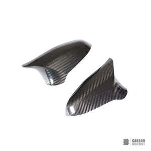 BMW M3/M4 (F80/F82/F83) dry carbon fibre mirror caps (LHD, stick-on, V1) — view 7