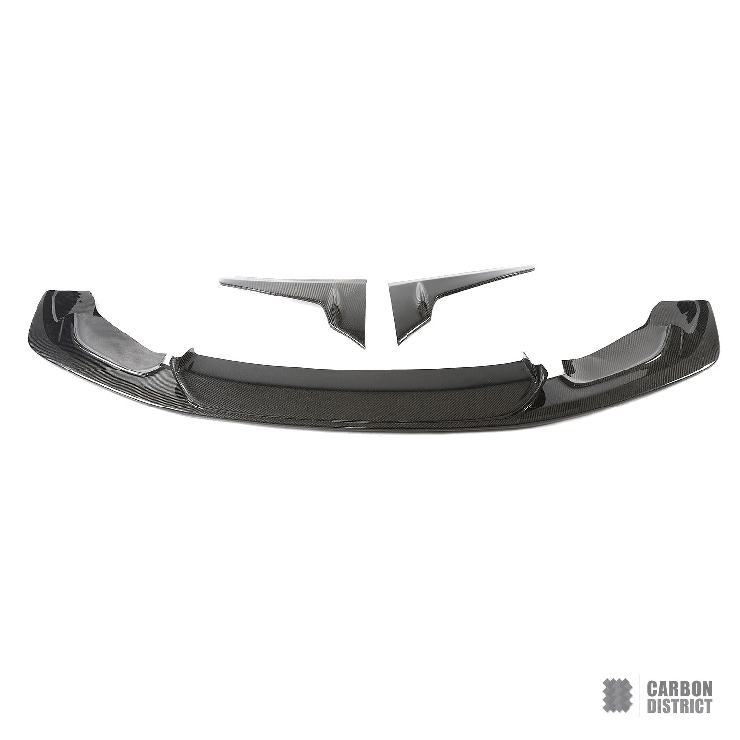 BMW M3/M4 (F8x) carbon fibre front lip — 3K twill gloss finish