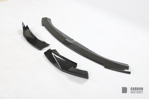BMW M3/M4 (G80/G81/G82/G83) dry carbon fibre front lip (sensor cut, V2) — fits 2021+