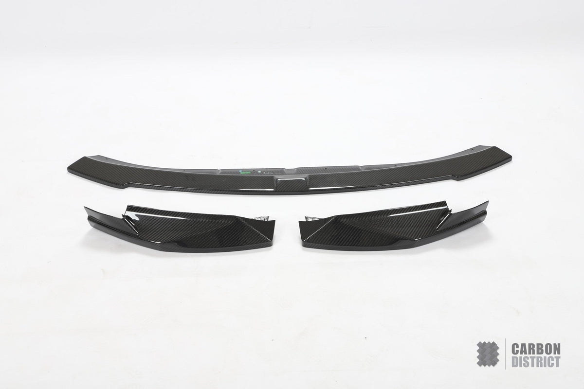 BMW M3/M4 (G80/G81/G82/G83) dry carbon fibre front lip (sensor cut, V2)