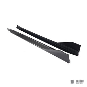 BMW M4 (G82/G83) carbon fibre side skirts (V2) — UV-stable gloss finish