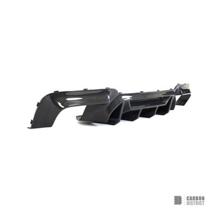 BMW M5 (F10) carbon fibre rear diffuser (V3) — UV-stable gloss finish