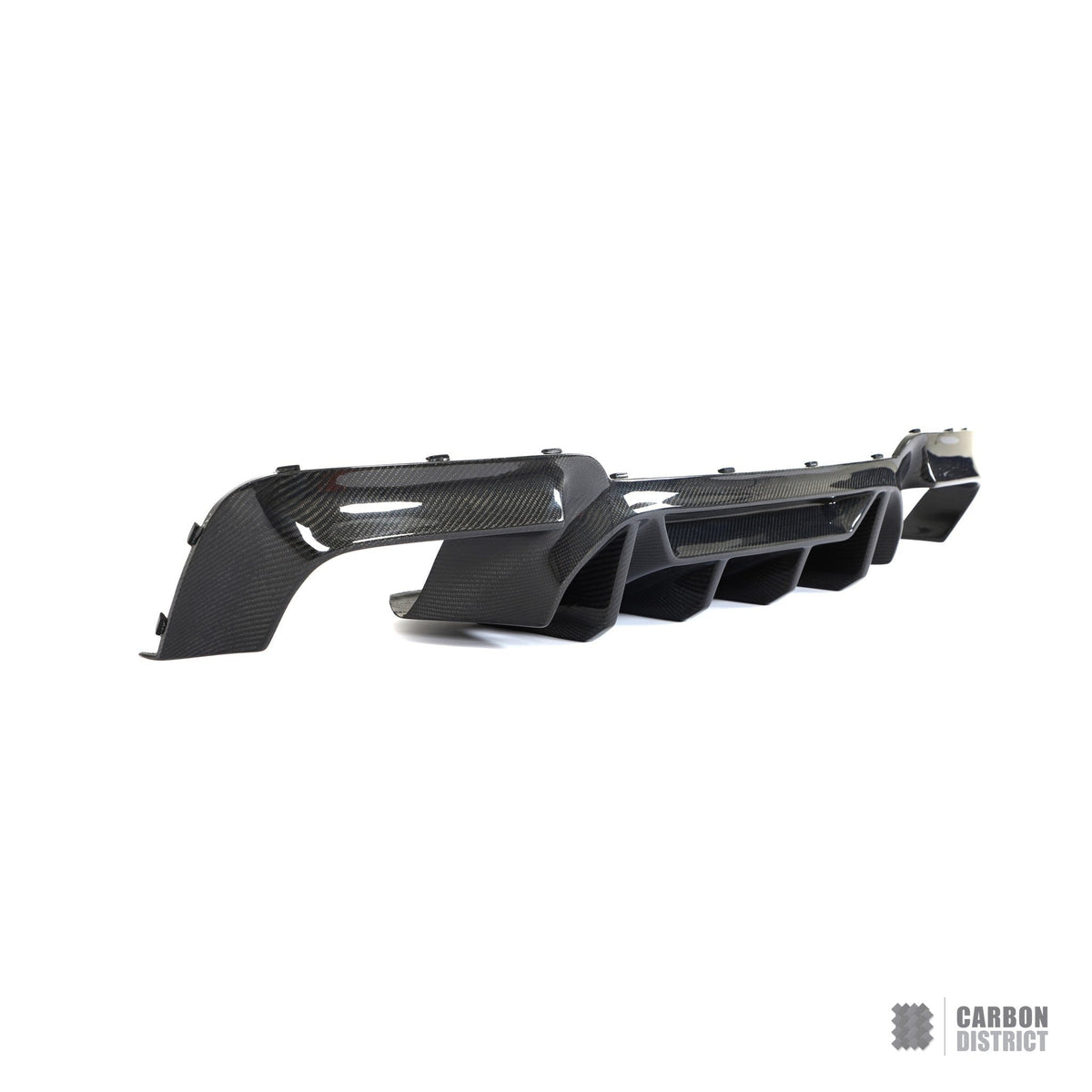 BMW M5 (F10) carbon fibre rear diffuser (V3) — UV-stable gloss finish