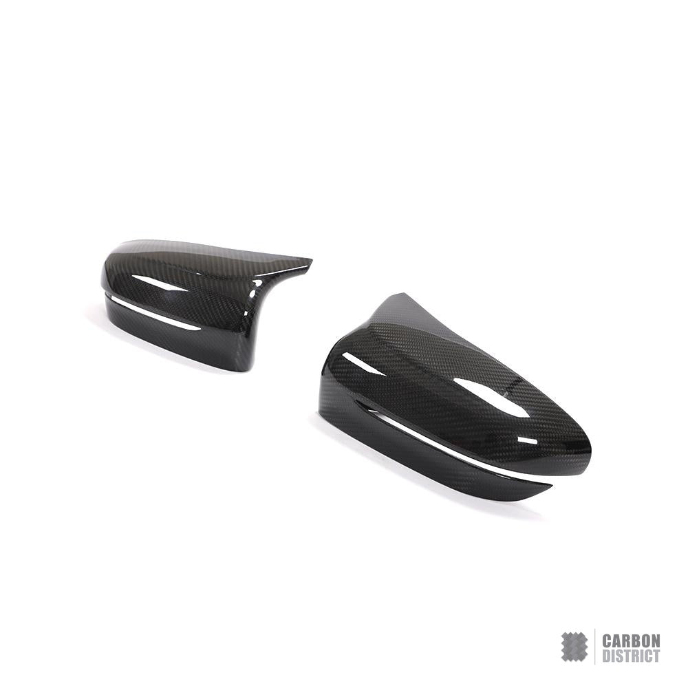BMW M5 (F90) dry carbon fibre mirror caps (V2) — view 5