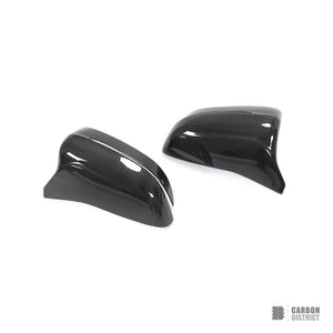 BMW M5 (F90) dry carbon fibre mirror caps (V2) — view 7