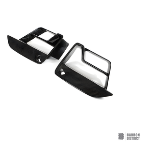 BMW M5 (F90) dry carbon fibre fog lamp cover fins