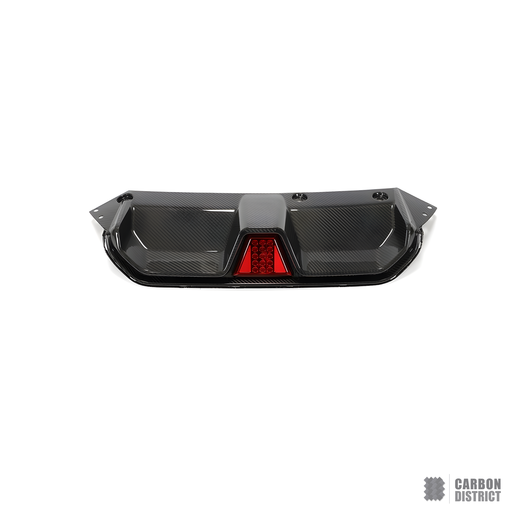 BMW M5 (F90) carbon fibre rear diffuser with LED — 3K twill gloss finish