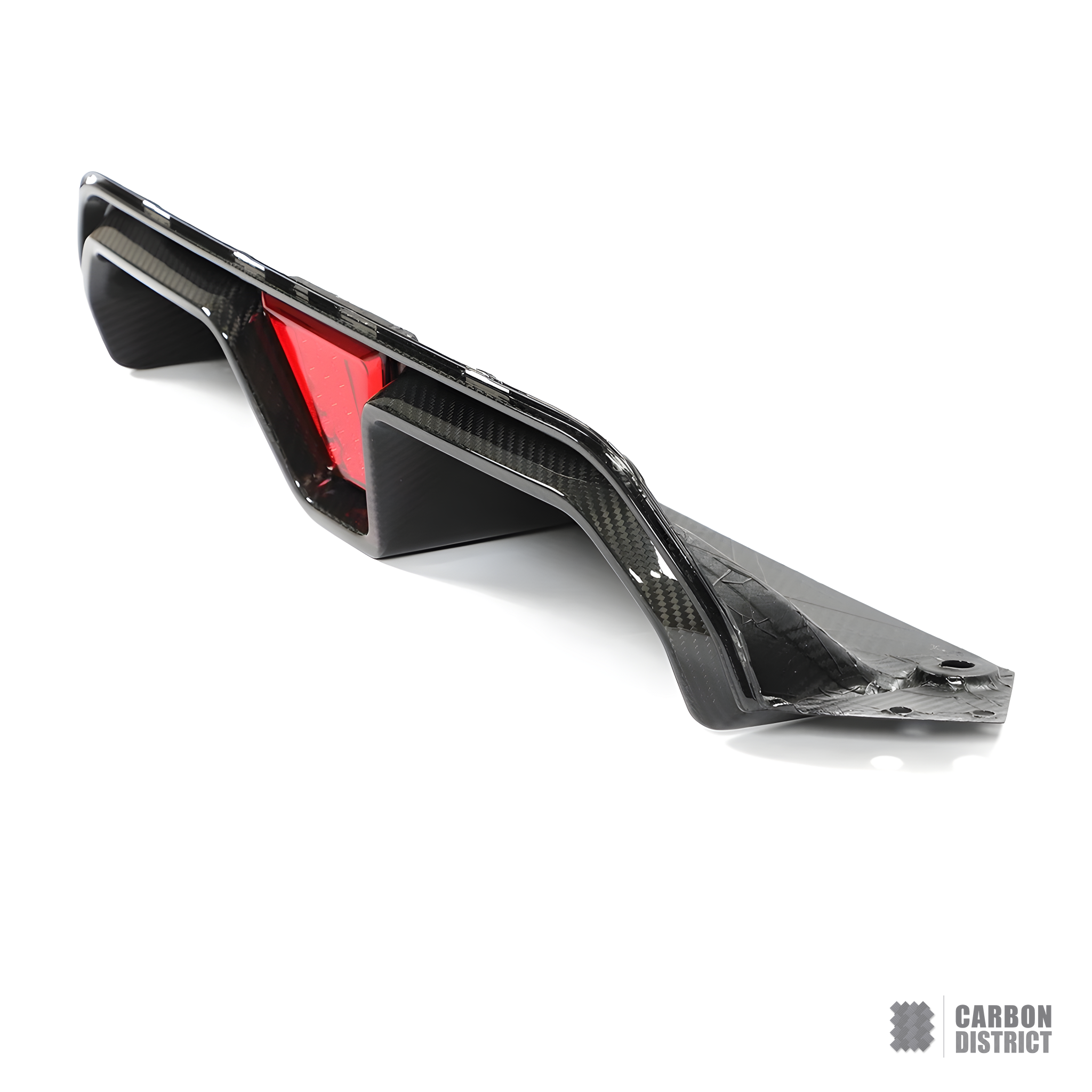 BMW M5 (F90) carbon fibre rear diffuser with LED — fits 2018-2023