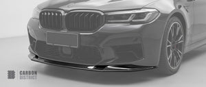 BMW M5 (F90 Facelift) dry carbon fibre front lip — dry carbon weave