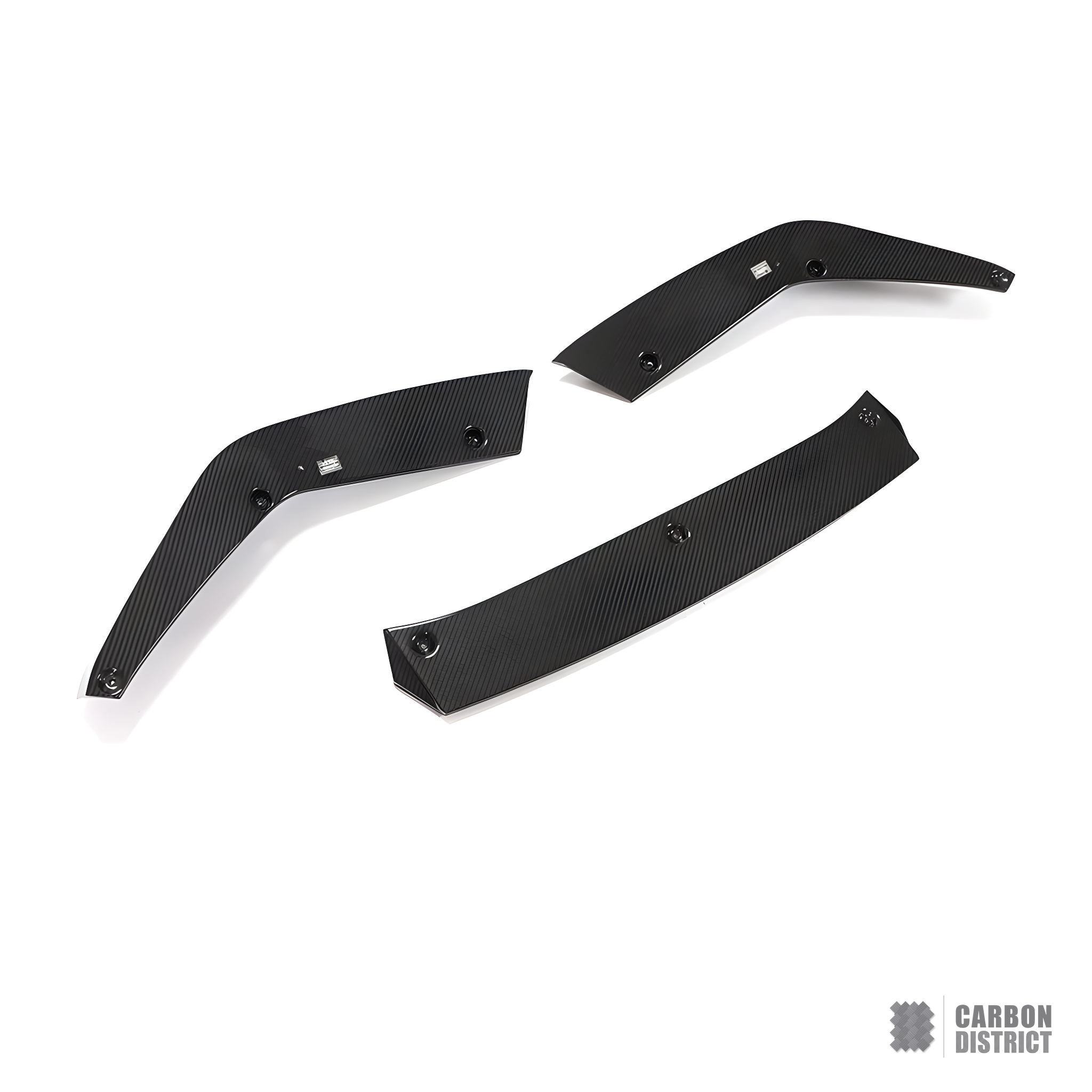BMW M5 (F90 Facelift) dry carbon fibre front lip (3-Piece) — fits 2021-2023