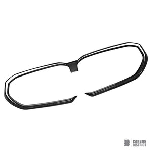 BMW M5 (G90/G99) & 5 Series (G60) dry carbon fibre front grille surround — full product view