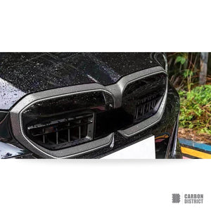 BMW M5 (G90/G99) & 5 Series (G60) dry carbon fibre front grille surround — view 7