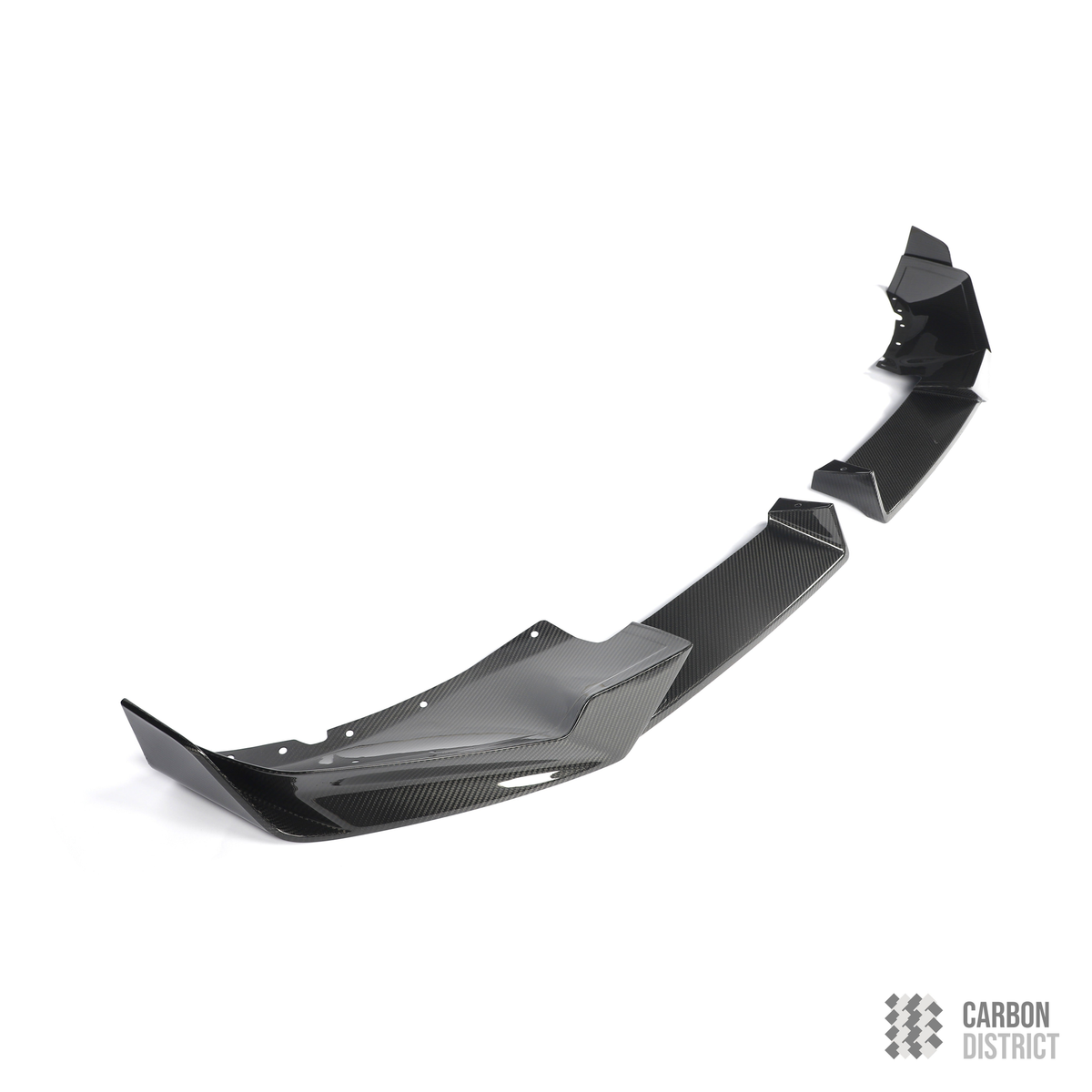 BMW X5 (G05 LCI) dry carbon fibre front lip (V2) — UV-stable gloss finish