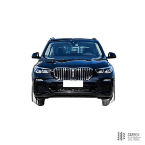 BMW X5 (G05) carbon fibre front lip — UV-stable gloss finish detail