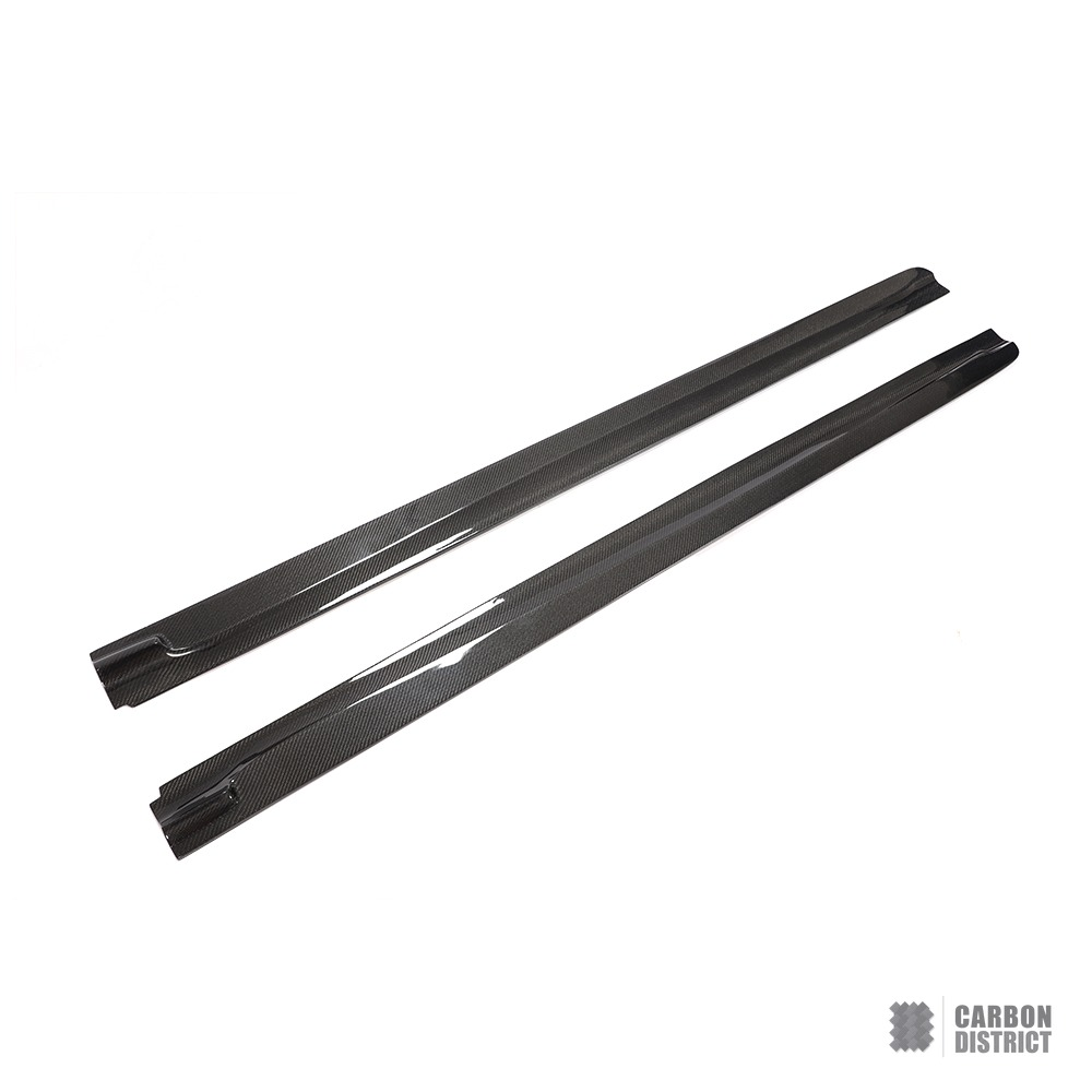 BMW X5M (F85) carbon fibre side skirts — 3K twill gloss finish