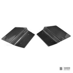 BMW X6 (F16) carbon fibre bumper corners (M Sport, V1) — UV-stable gloss finish