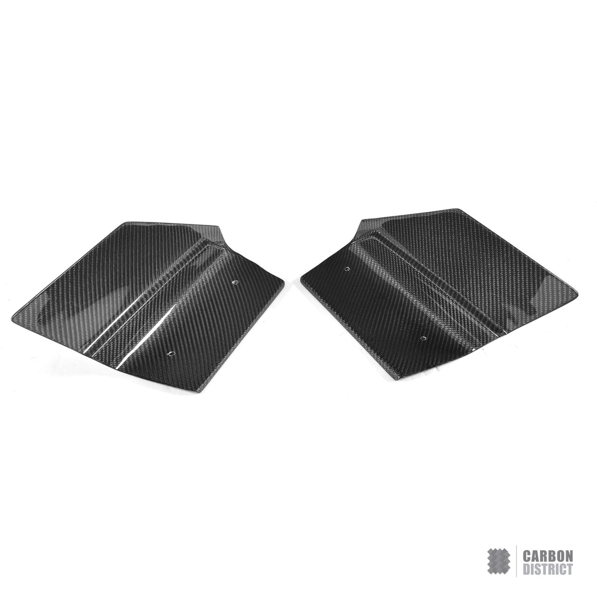 BMW X6 (F16) carbon fibre bumper corners (M Sport, V1) — UV-stable gloss finish