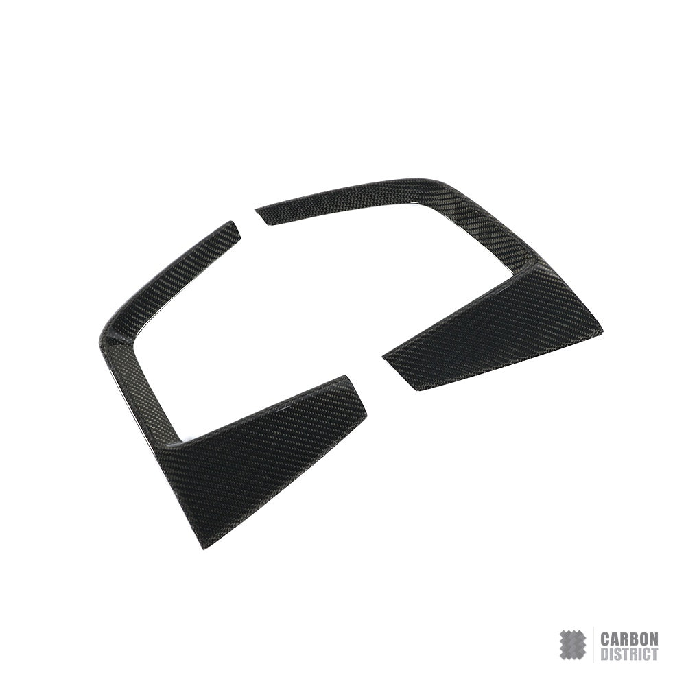 Audi A5/S5 (B9) carbon fibre front bumper inserts — UV-stable gloss finish