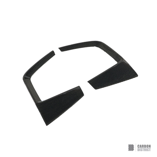 Audi A5/S5 (B9) carbon fibre front bumper inserts — UV-stable gloss finish
