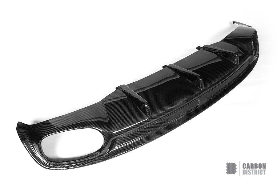 Audi A7/RS7 (C7) carbon fibre rear diffuser (twin exhaust) — UV-stable gloss finish