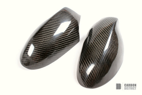 BMW 1 Series Coupé (E82/E87) carbon fibre mirror caps (stick-on, V1)