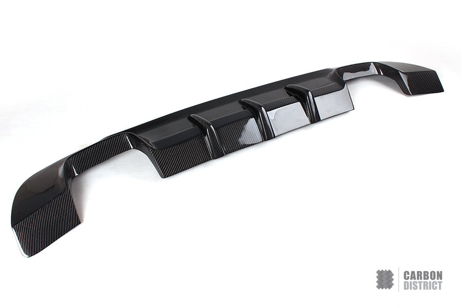 BMW 3 Series (E92) carbon fibre rear diffuser (V2) — UV-stable gloss finish