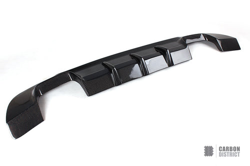 BMW 3 Series (E92) carbon fibre rear diffuser (V2) — UV-stable gloss finish