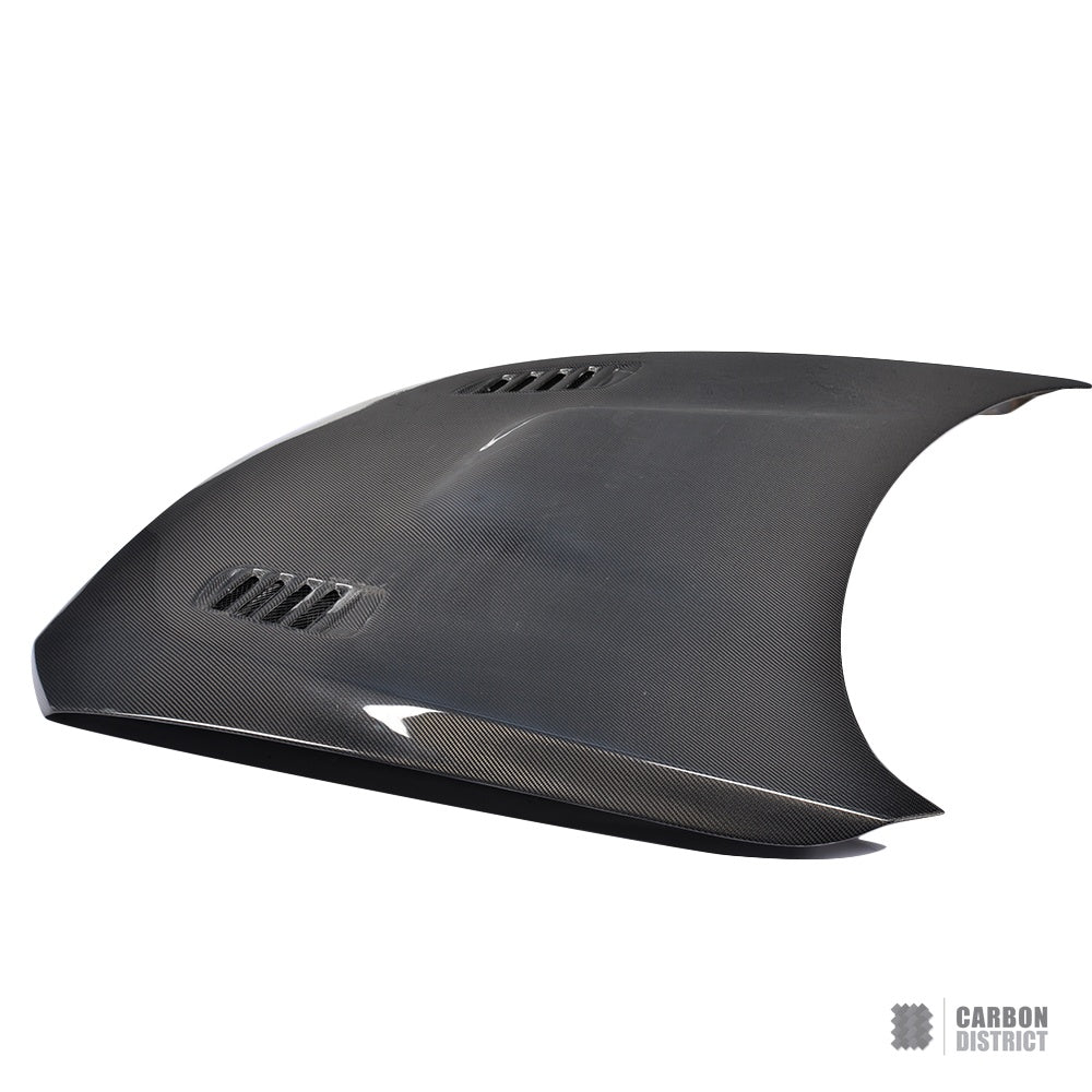 BMW 1 Series (F20) carbon fibre bonnet (V1) — UV-stable gloss finish