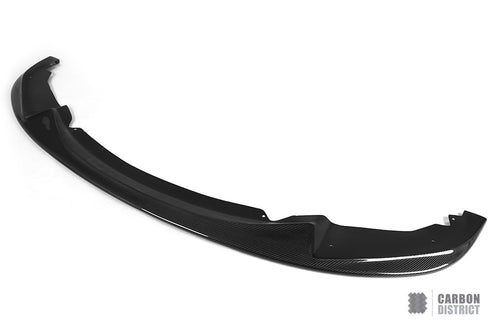 BMW 1 Series (F20) carbon fibre front lip (V2) — UV-stable gloss finish