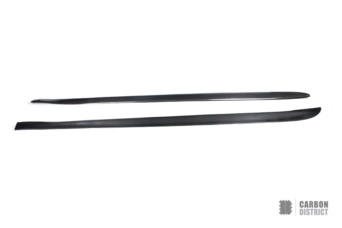 BMW 4 Series (F32) carbon fibre side skirts (V2) — UV-stable gloss finish