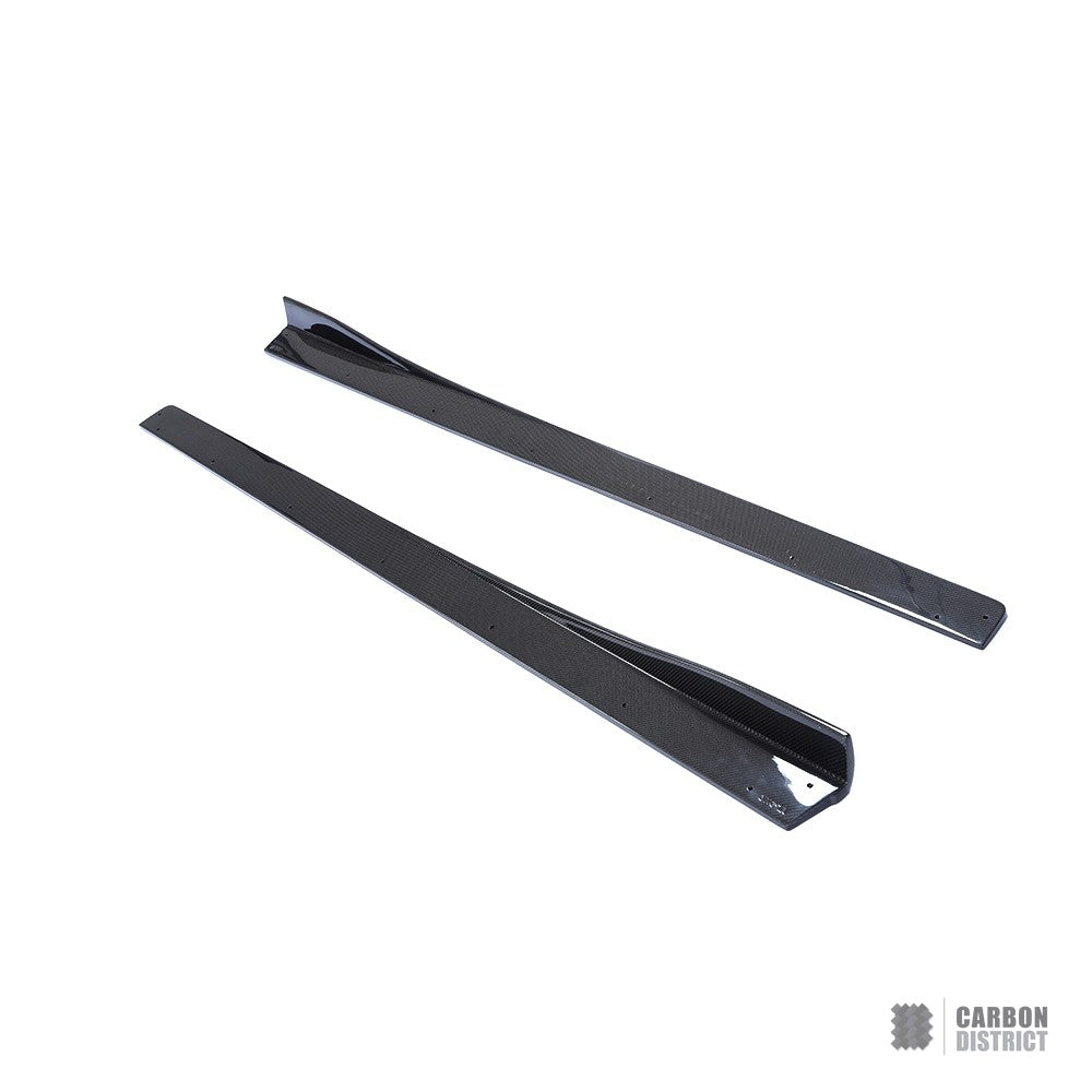 BMW M4 (F82/F83) carbon fibre side skirts (V1) — UV-stable gloss finish
