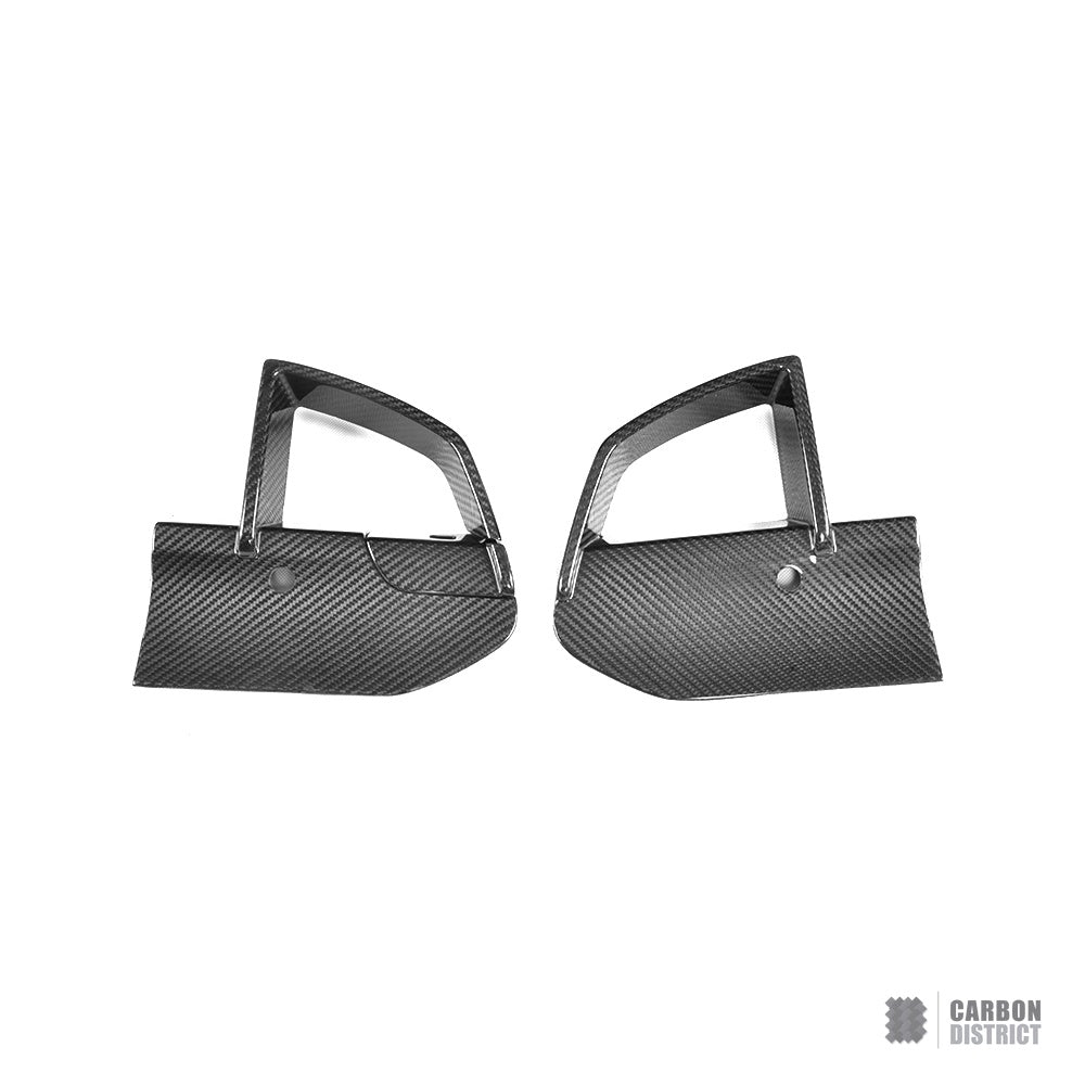 BMW X3 (G01) dry carbon fibre front bumper inserts (M Sport, V1) — view 4
