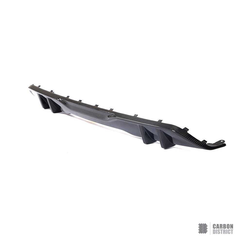 BMW X5 (G05) dry carbon fibre rear diffuser (M Sport, V1) — UV-stable gloss finish